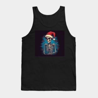 skeleton Santa Tank Top